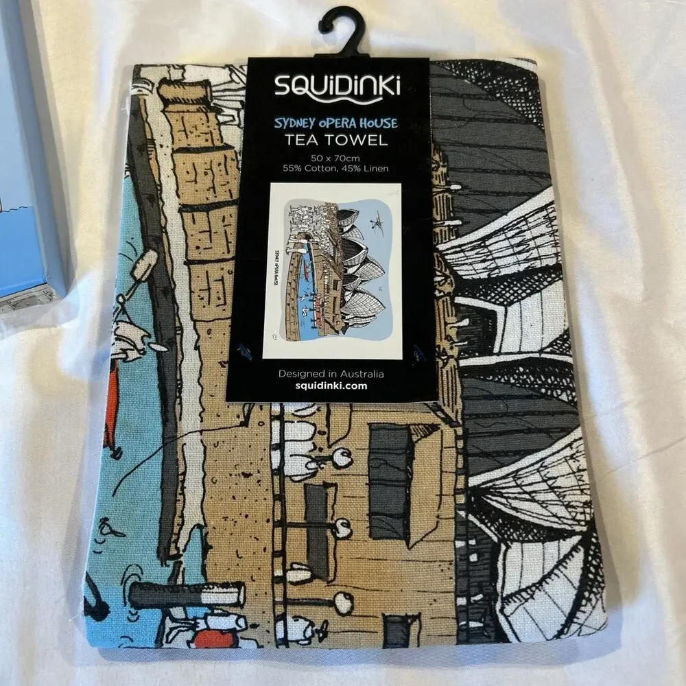 New Squidinki Placemats (4) Sydney Harbour Collection I & Tea Towel